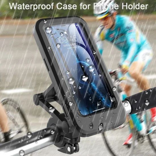 ユニバーサルプラスチック磁気防水電話ケース自転車屋外マウンテンバイクハンドルバー電話ホルダー